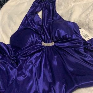 Purple halter dress